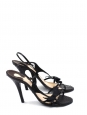 Black python leather sandals Retail price 600€ Size 38,5
