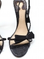 Sandales en python noir Px boutique 600€ T38,5