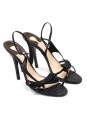 Sandales en python noir Px boutique 600€ T38,5