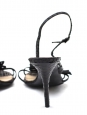 Sandales en python noir Px boutique 600€ T38,5