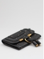 Portefeuille porte monnaie Marcie en cuir noir et studs doré