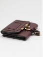 Portefeuille wallet CHLOE carré MARCIE en cuir chocolat Px boutique 350€ 