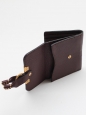 Portefeuille wallet CHLOE carré MARCIE en cuir chocolat Px boutique 350€ 