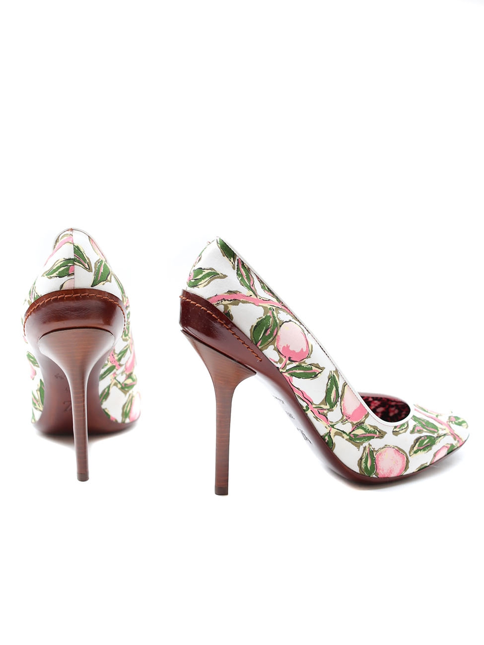 Louise Paris - LOUIS VUITTON Flower fields print white pink and red stiletto heels pumps NEW ...