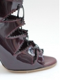 Bottines en cuir verni bordeau NEUVES Prix boutique 950€ Taille 37