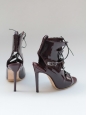 Bottines en cuir verni bordeau NEUVES Prix boutique 950€ Taille 37