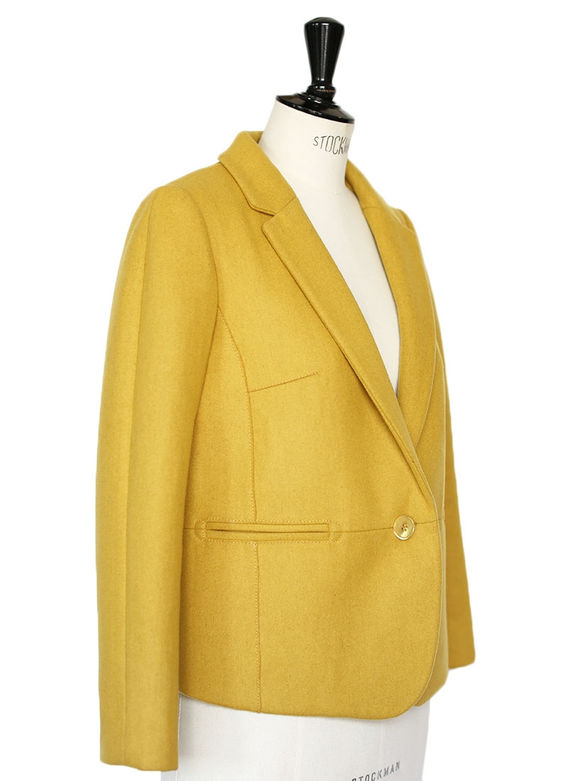 Louise Paris CARVEN Mustard yellow wool blazer jacket NEW Retail