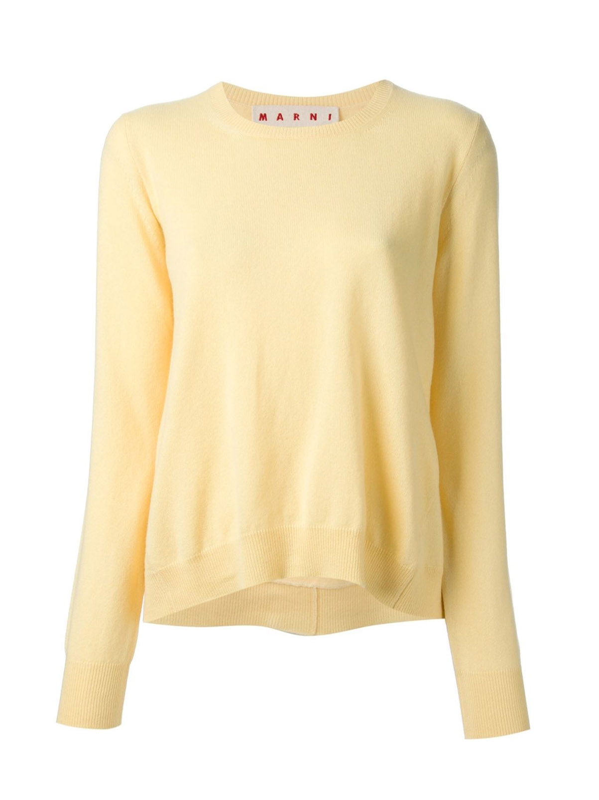 Louise Paris - MARNI Pale yellow cashmere crew neck sweater Retail ...