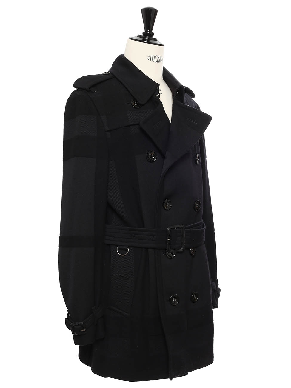 Louise Paris - BURBERRY LONDON Navy blue wool trench coat Retail price €1800 Size 48 / S