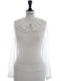 Blouse en organza de soie écru du défilé Ete 2007 Px boutique 1500€ T 38