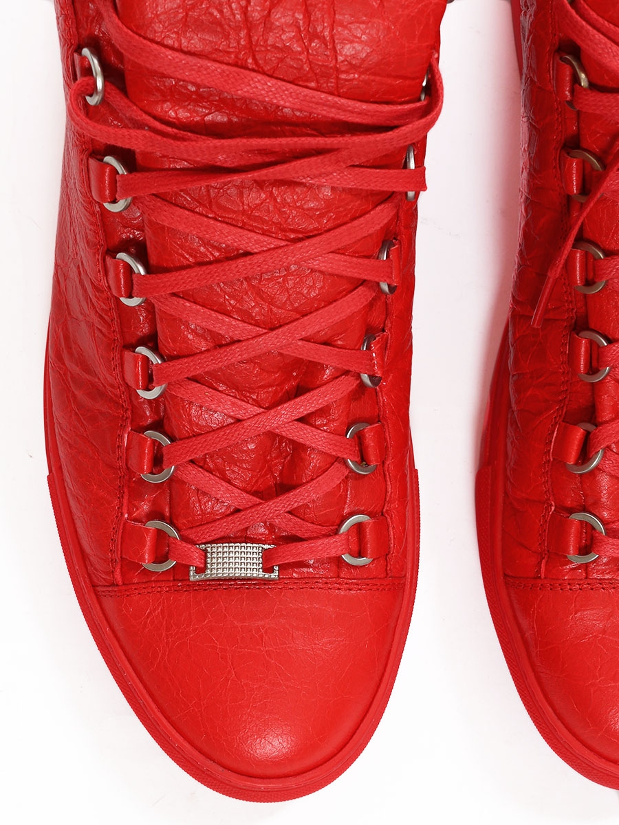 Louise Paris BALENCIAGA ARENA Red leather sneakers