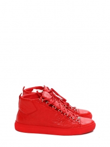 BALENCIAGA ARENA Red leather sneakers 