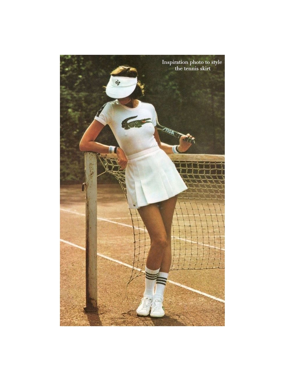 white tennis outfit vintage