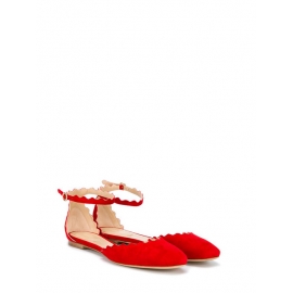 chloe ballet flats with ankle strap