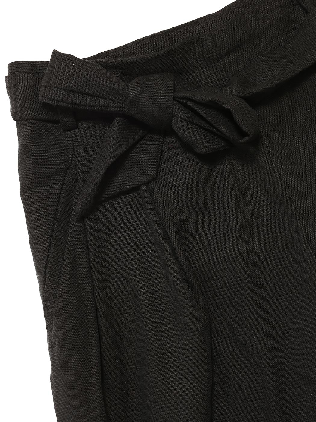 Louise Paris - Black cotton high waist pants with tied belt Size 34