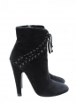 Bottines ankle boots en suede noir Px boutique 1050€ Taille 38