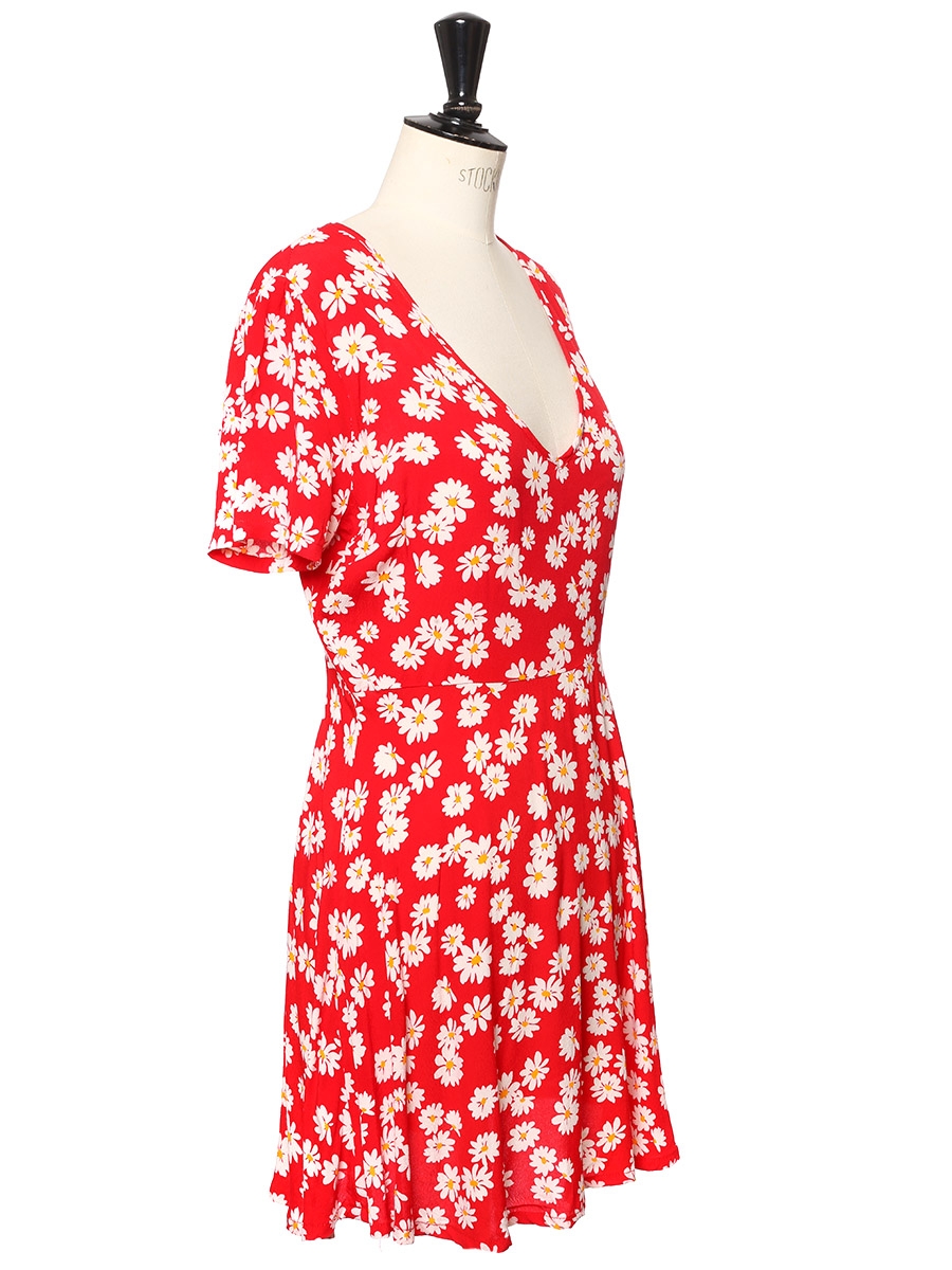 red and white cocktail dress