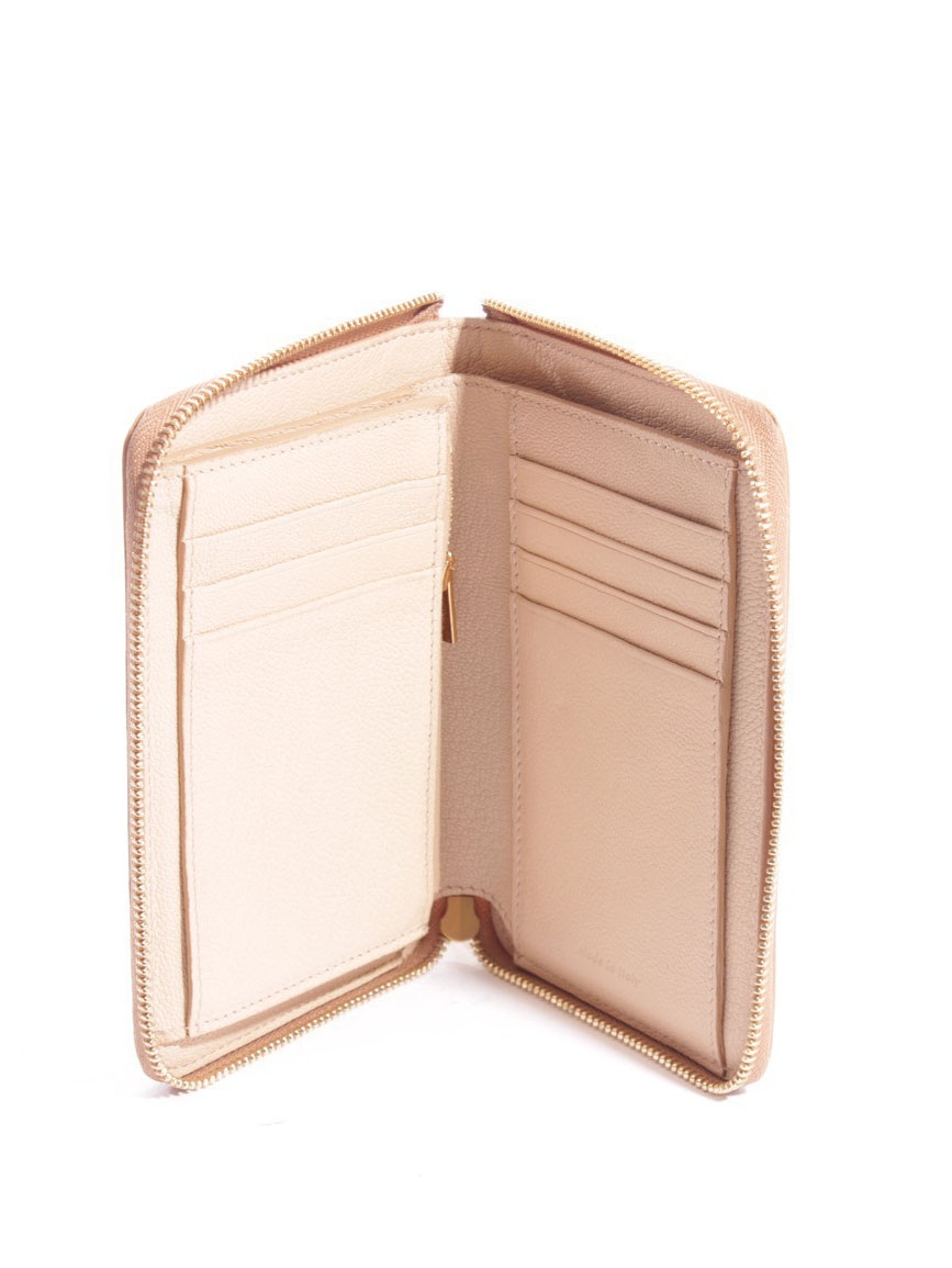 Louise Paris - CELINE Blush pink grained leather Medium zipped around wallet Retail price €450