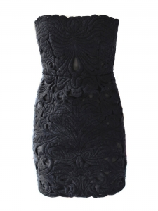Robe bustier Couture en laine noire Px boutique 2360&euro; Taille XS