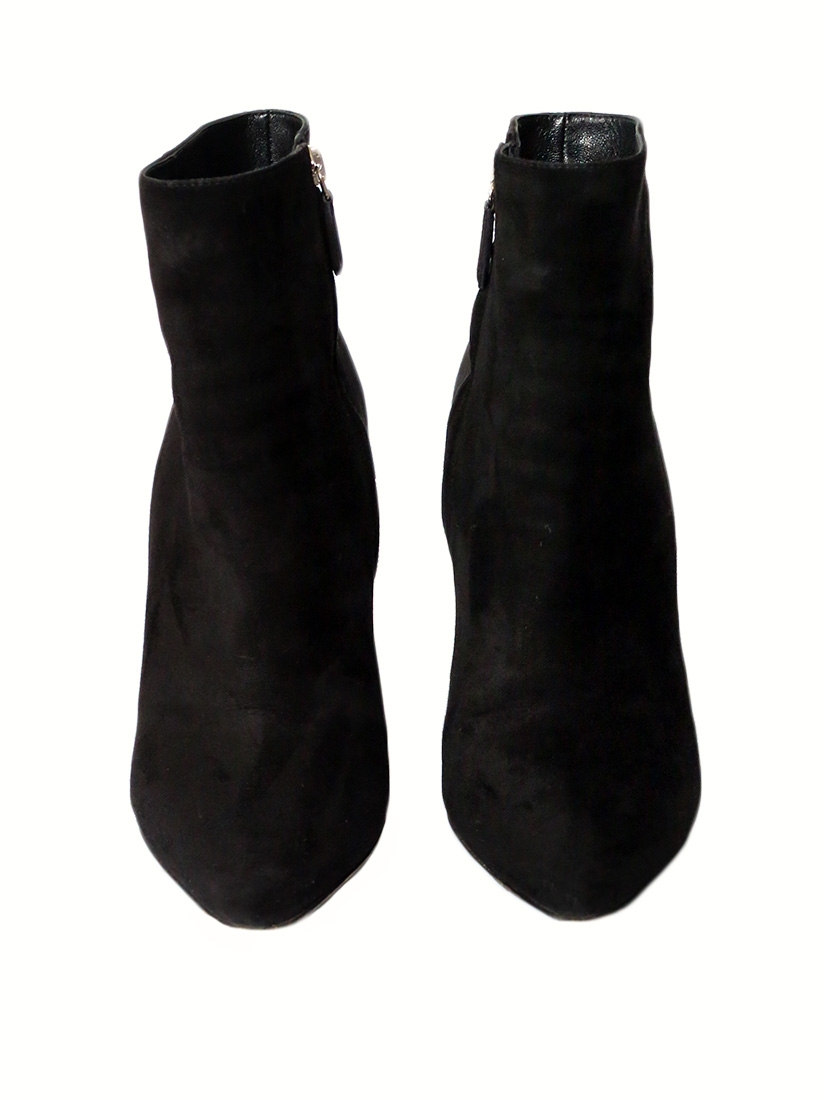 prada black suede boots