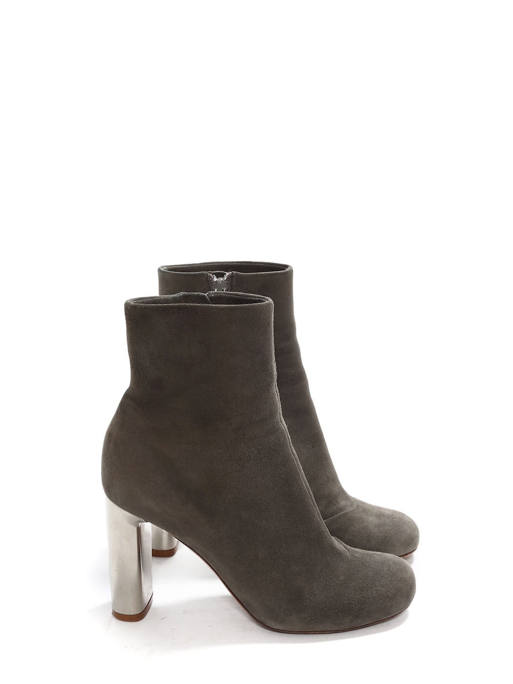 CELINE BAM BAM grey suede leather ankle 
