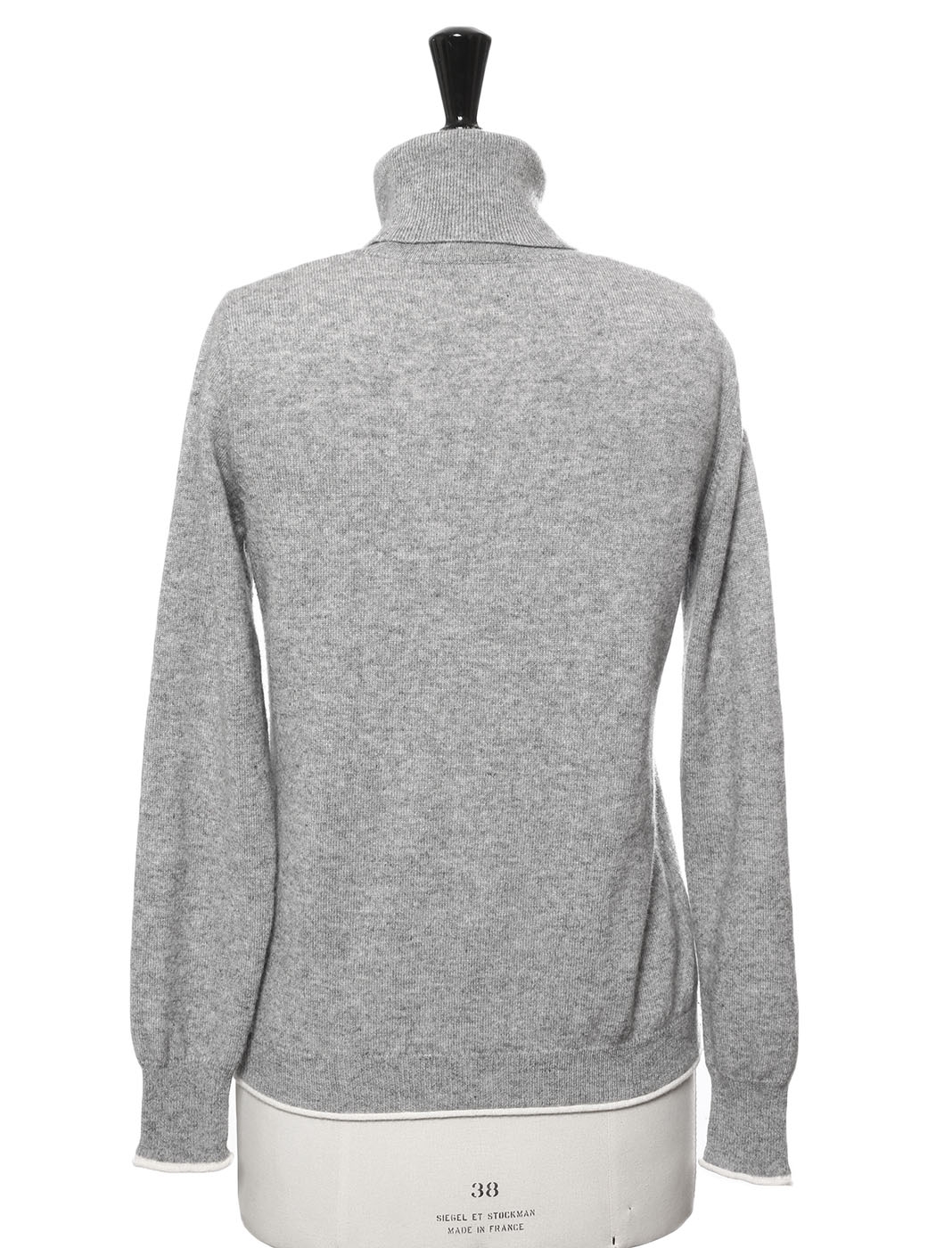 Louise Paris - INSIEME Light grey wool and cashmere turtleneck sweater Retail price â¬260 Size 36/38