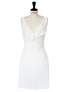 White silk open back wedding dress Retail price 2000&euro; Size 36/38