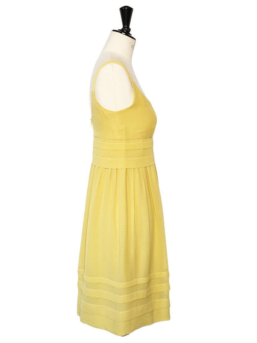 light yellow silk dress