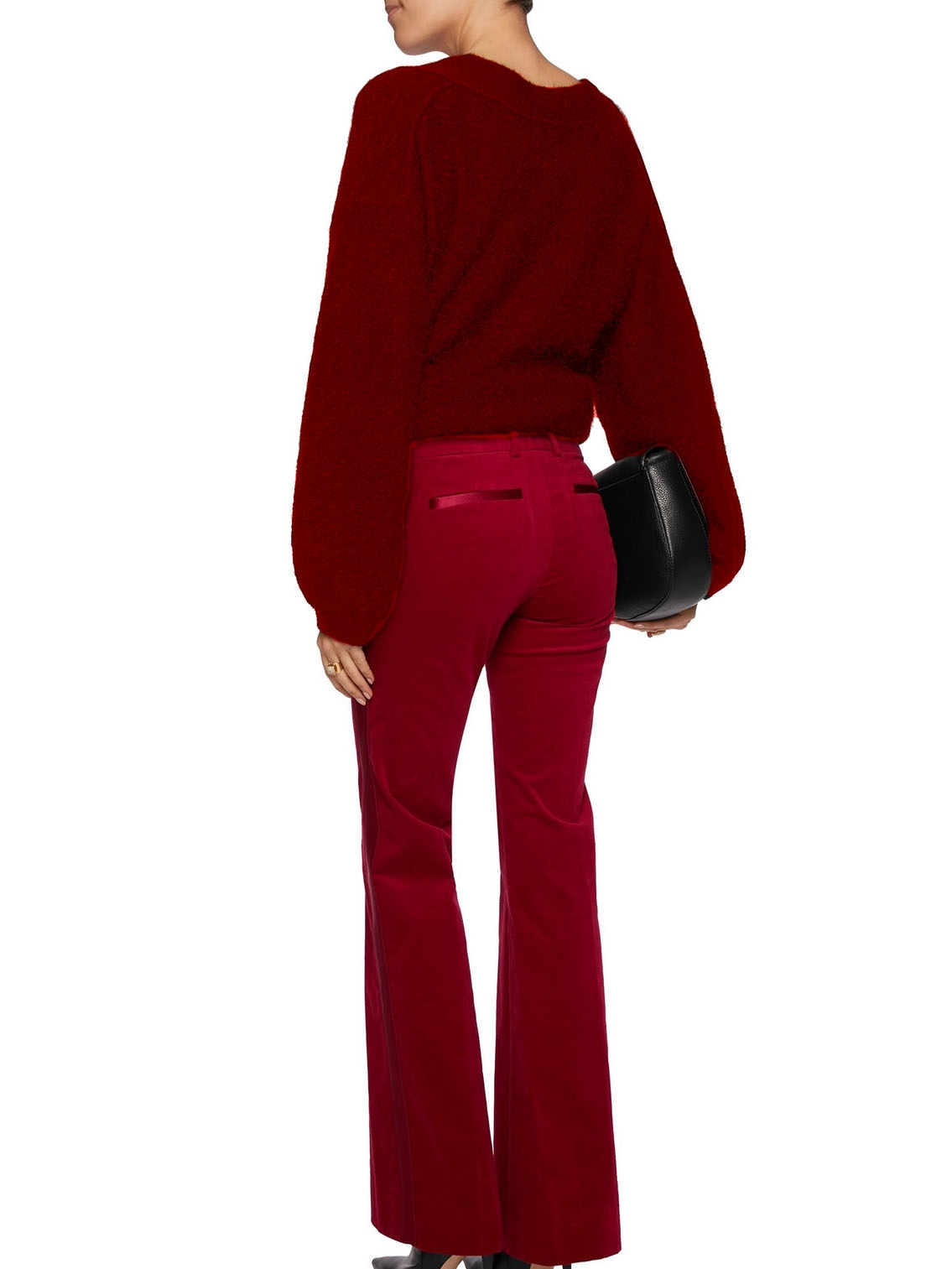 Louise Paris - MICHAEL KORS Satin-trimmed red cotton-blend velvet
