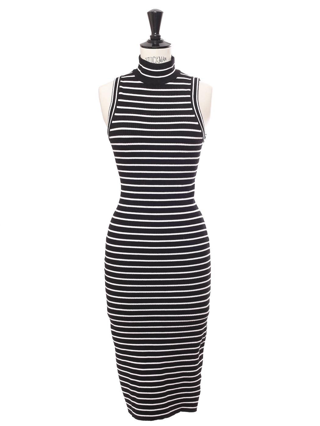 michael kors black and white striped dress