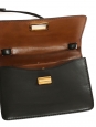LOUISE black leather satchel cross body bag NEW Retail price 1600€