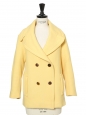 Veste caban court en laine jaune poussin Prix boutique 2000€ Taille XS