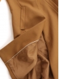 Long fitted camel brown wool and cashmere coat Retail price 2700€ Size 40