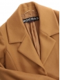 Manteau long cintré en laine et cachemire camel Prix boutique 2700€ Taille 40