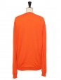 Bright orange cashmere wool crew neck jumper Retail 500€ Size L