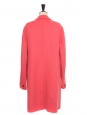 Candy pink wool blend straight coat Retail price €600 Size 36 to 38