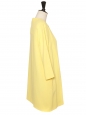 Veste mi-longue en crêpe jaune poussin Prix boutique 1400€ Taille 38