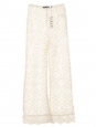 Pantalon Bébé seventies flared en crochet blanc crème Prix boutique 240€ Taille 38