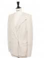 White scalloped lace blazer jacket Retail price 1670€ Size 36