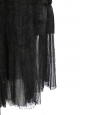 Robe de Cocktail mi-longue bustier velours et volants de soie noir Px boutique 4500€ Taille 36