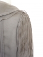 CHLOE Robe en mousseline de soie plissée kaki clair NEUVE Px boutique 3212€ Taille 34