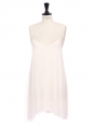 Powder pink silk chiffon and ruffles long sleeves dress Retail price €2415 Size 36