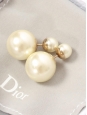 TRIBALES earrings in gold-Finish metal and white resin pearls Retail price €390