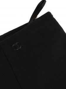 Pleated high waist black crêpe trousers Retail price €1500 Size 34