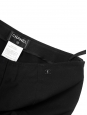 Pantalon taille haute slim fit à plis en crêpe noir Retail 1500€ Taille 34