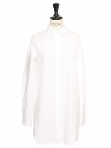 Chemise tunique longue en coton blanc Prix boutique 620€ Taille 34/36