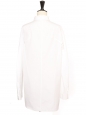 White cotton long sleeves tunic shirt Retail price €620 Size 34/36