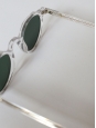 Lunettes de soleil HERI monture biseau crystal verres minéraux verts NEUVES Prix boutique 350€