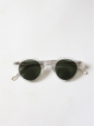HERI Crystal clear frame sunglasses with bottle green mineral lenses Retail price €350 NEW