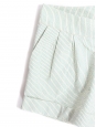 Petit short en coton à rayures blanc et vert Taille 36/38